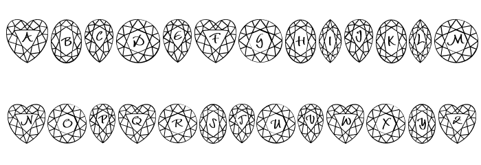 JLR Di's Gems Font LOWERCASE