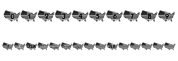 JLR God Bless the USA LSF Font OTHER CHARS