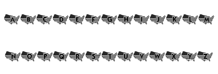 JLR God Bless the USA LSF Font LOWERCASE