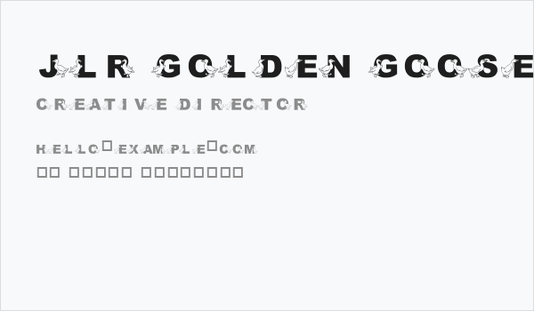 JLR Golden Goose Business Card