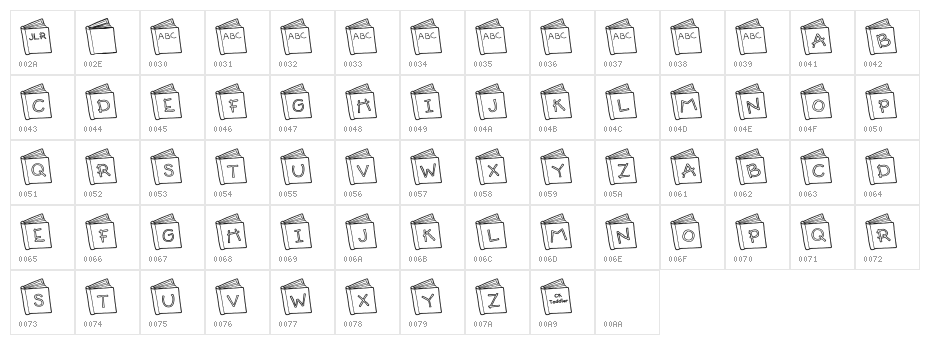 JLR Good Read Character Map