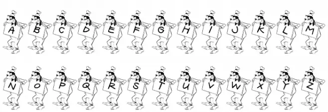 JLR Goofy Writing 字体 大写