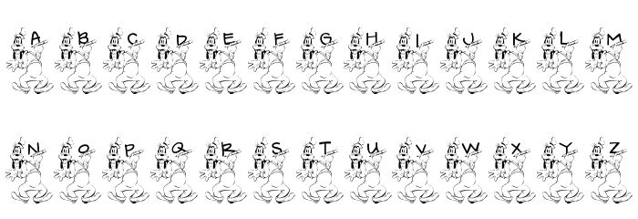 JLR Goofy Writing Font LOWERCASE