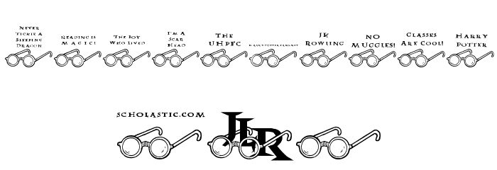 JLR Harry's Glasses Font OTHER CHARS