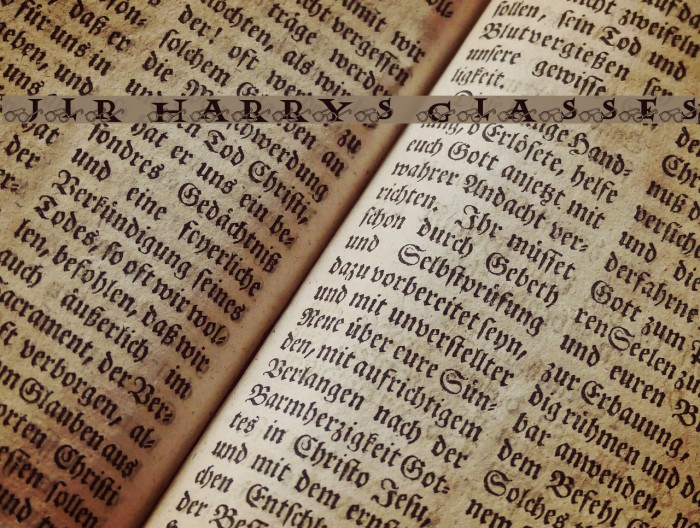 JLR Harry's Glasses Font examples