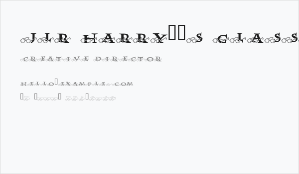 JLR Harry's Glasses Business Card