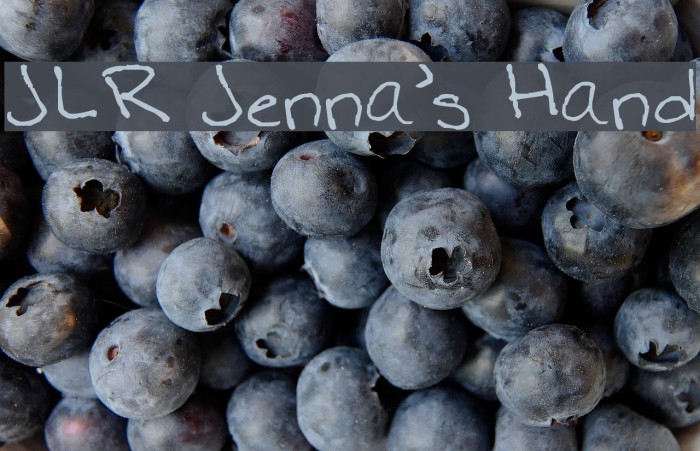 JLR Jenna's Hand Font examples