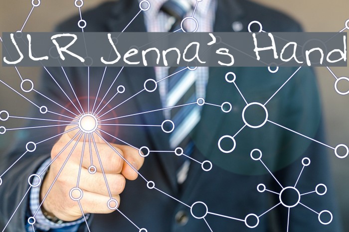 JLR Jenna's Hand Font examples