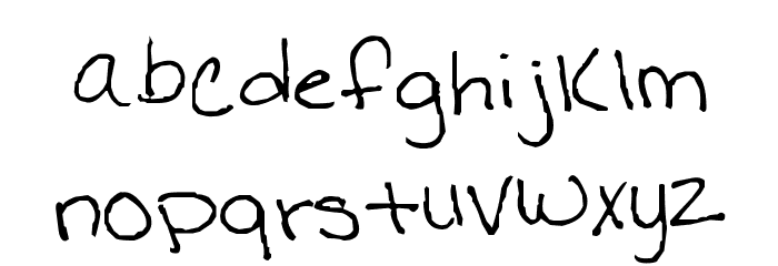 JLR Jenna's Hand Font LOWERCASE