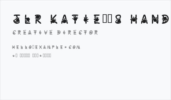 JLR Katie's Hand Business Card