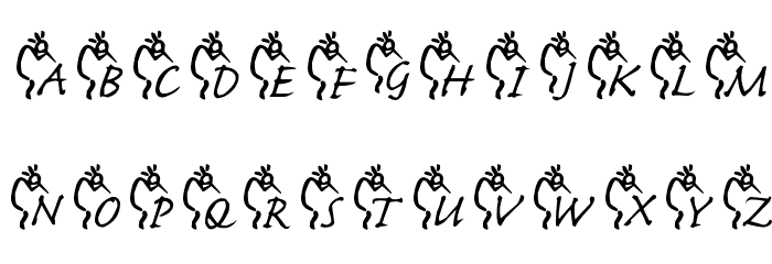 JLR Kokopelli 1 Font LOWERCASE