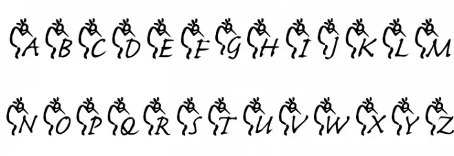 JLR Kokopelli 1 Schriftart Kleinbuchstaben