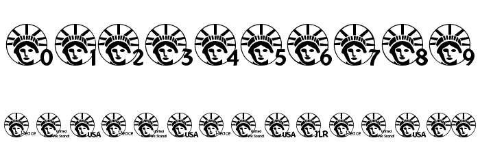 JLR Lady Liberty LSF Font Alte caractere