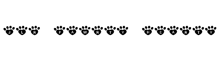 JLR Pawrty Hearty Font