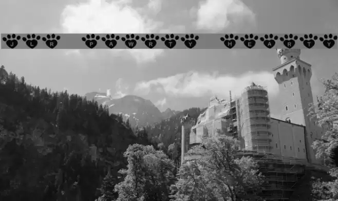 JLR Pawrty Hearty फ़ॉन्ट examples