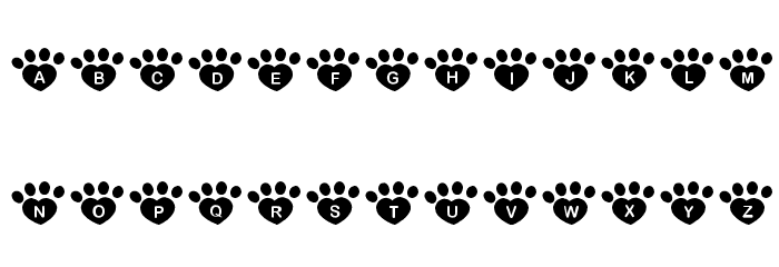 JLR Pawrty Hearty Font LOWERCASE