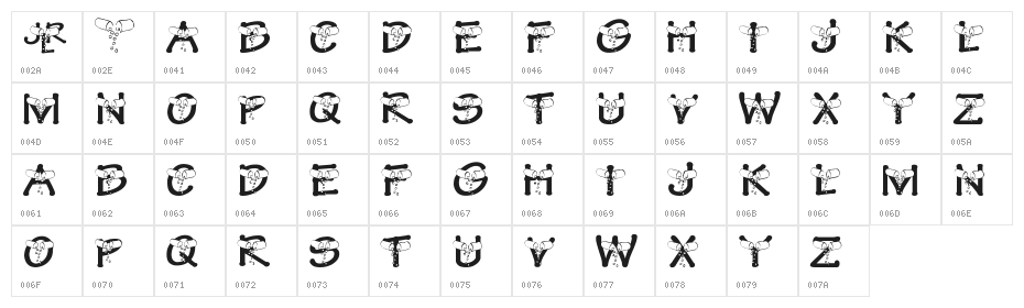 JLR Placebo Character Map