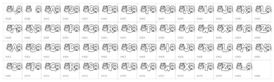JLR Rags 2 Character Map