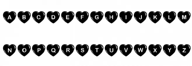 JLR Simple Hearts 字体 大写