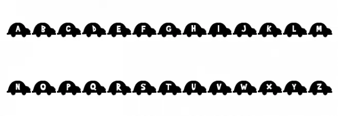 JLR Slug Bug Schriftart Groß