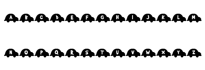 JLR Slug Bug Font LOWERCASE