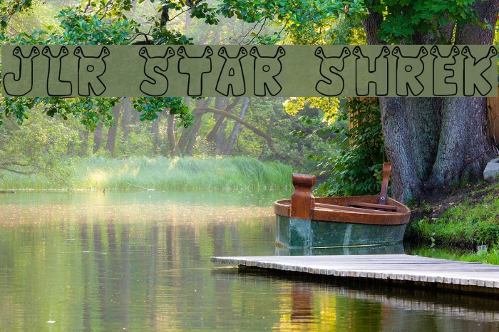 JLR Star Shrek Font examples