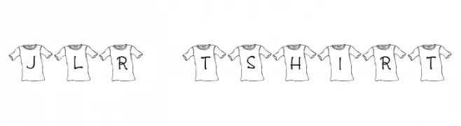 JLR T-Shirt  フリーフォントのダウンロード