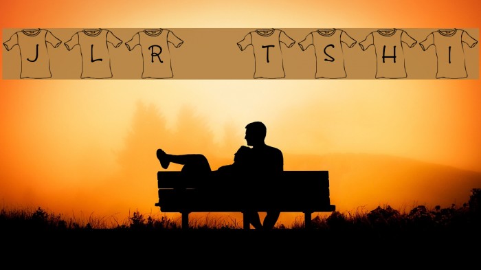 JLR T-Shirt Font examples