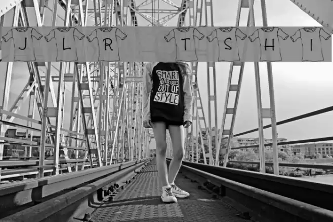 JLR T-Shirt Schriftart examples