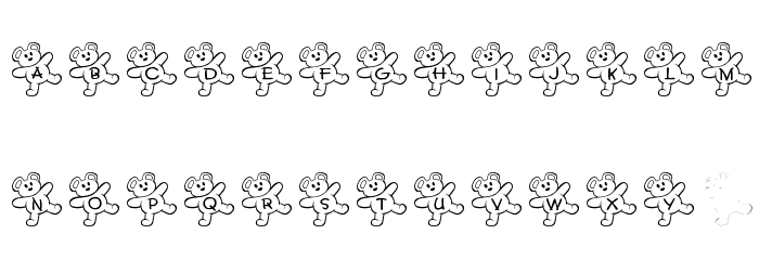 JLR Teddy Bear Font LOWERCASE