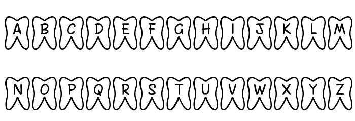 JLR Toofy Grin Font LOWERCASE