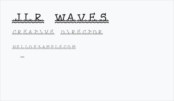 JLR Waves Business Card