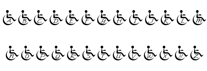 JLR Wheelchair Font LOWERCASE