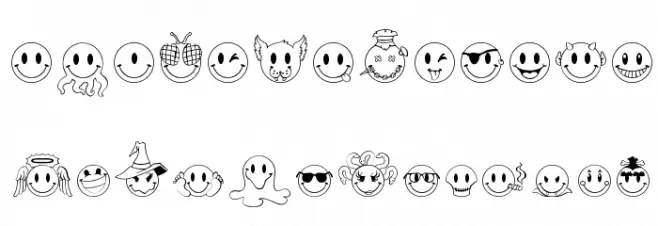 JLS Smiles Sampler 字体 大写