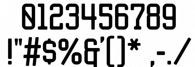 JLSDataGothic-CNC Font OTHER CHARS