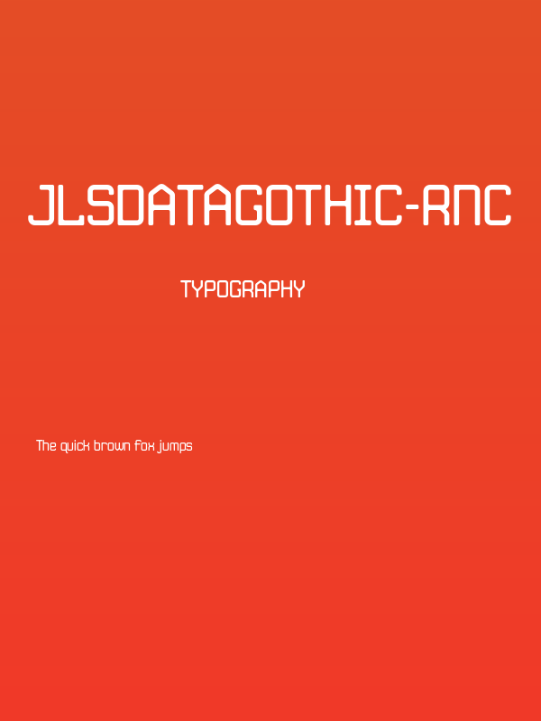 JLSDataGothic-RNC Poster