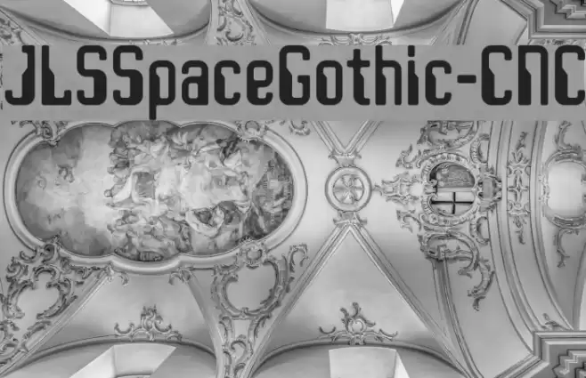 JLSSpaceGothic-CNC Font examples