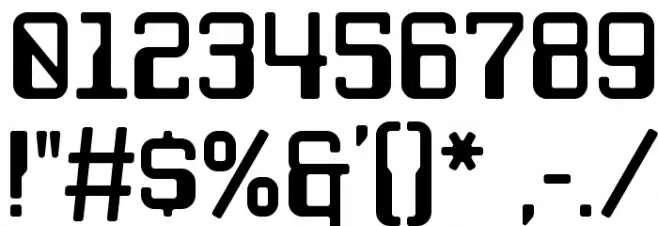 JLSSpaceGothic-RNC Font OTHER CHARS