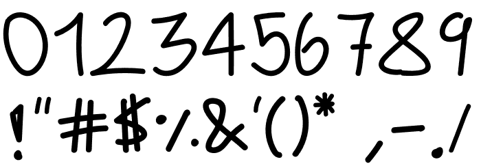 JM Handscript Font OTHER CHARS