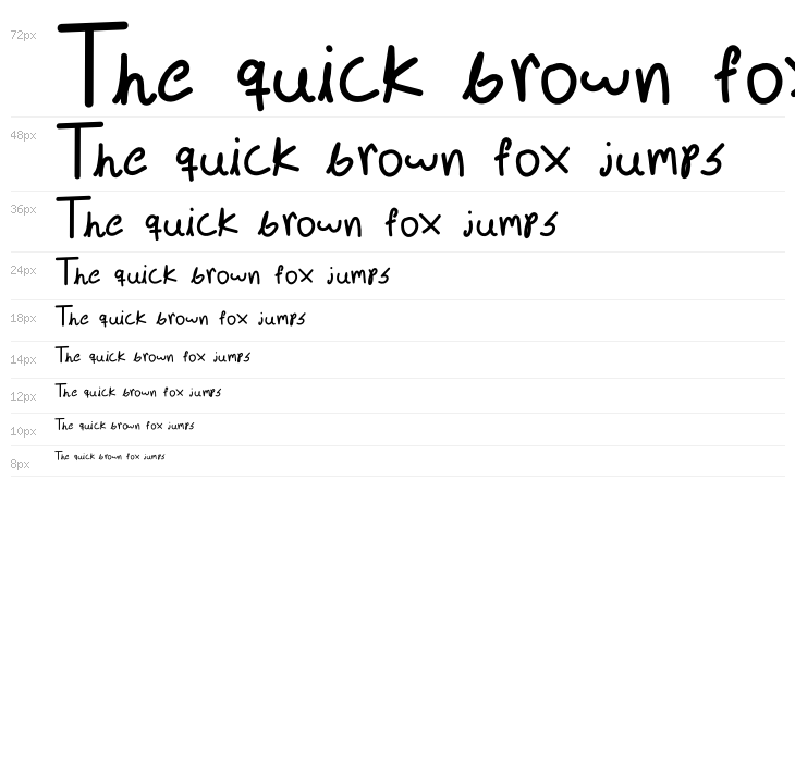 JM Handscript Waterfall