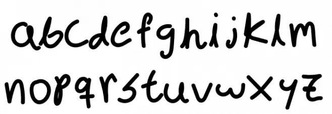 JM Handscript फ़ॉन्ट लोअरकेस