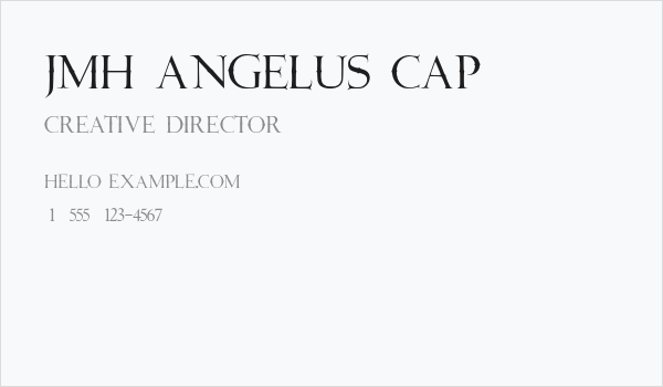 JMH Angelus Cap Business Card