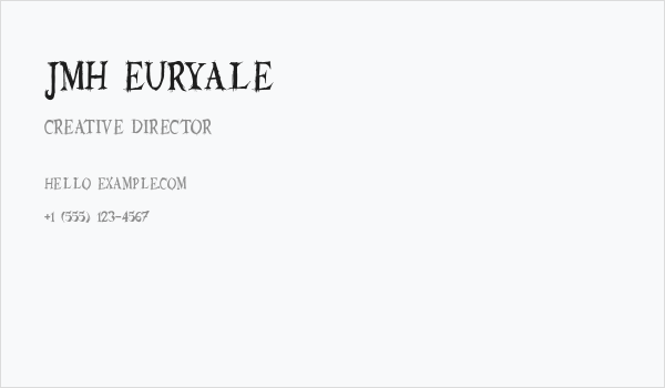 JMH Euryale Business Card