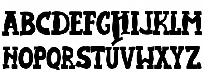 JMH Harry Dickson One Regular Schriftart Groß