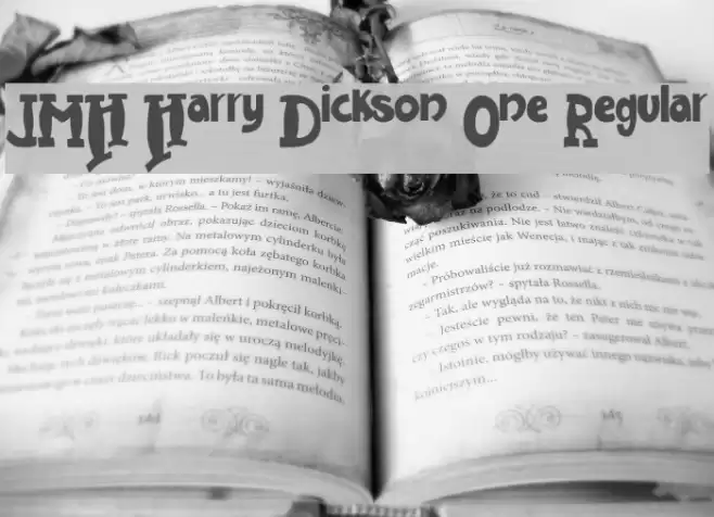 JMH Harry Dickson One Regular Schriftart examples