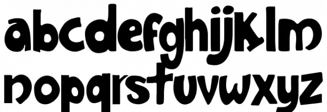 JMH Harry Dickson One Regular Schriftart Kleinbuchstaben