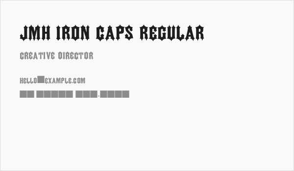 JMH IRON CAPS Regular Business Card