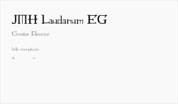 JMH Laudanum EG Business Card