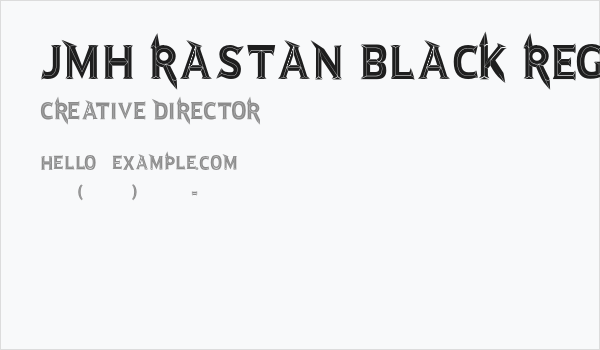 JMH Rastan Black Regular Business Card