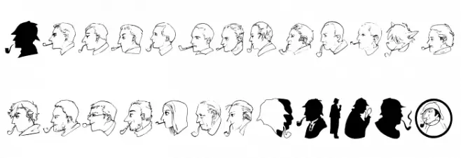 JMH Sherlock Dingbats Regular 字体 大写